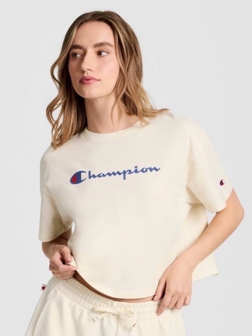 Champion - Women’s Cream Short Sleeve Tee XL